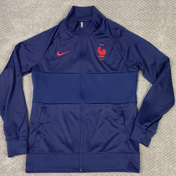 Nike France National Team Football Track Jacket Men's Medium Blue Training Zip - Picture 1 of 10